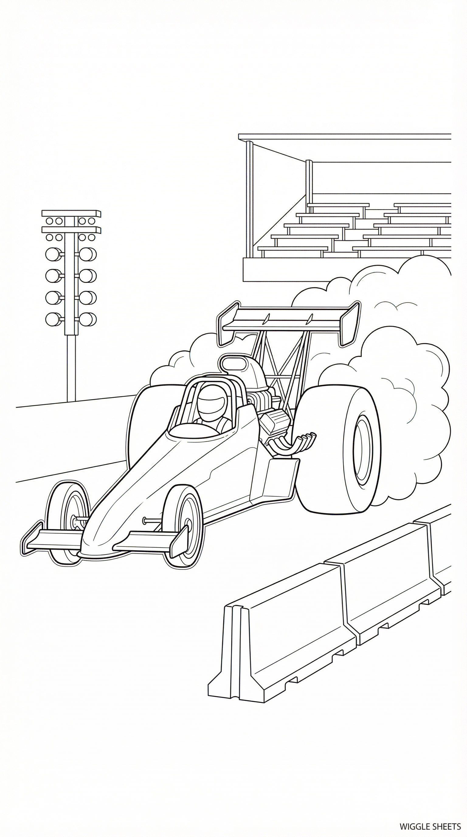 Drag Race Car Coloring Page